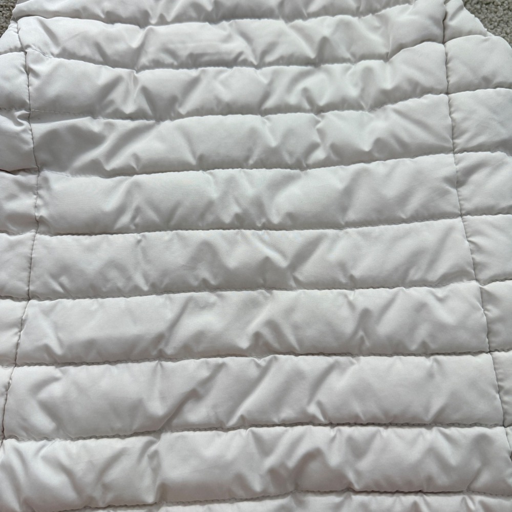 Old Navy Puffer Vest Kids Size M 8 Cream Off White Quilted Active Full Zip - Picture 3 of 6